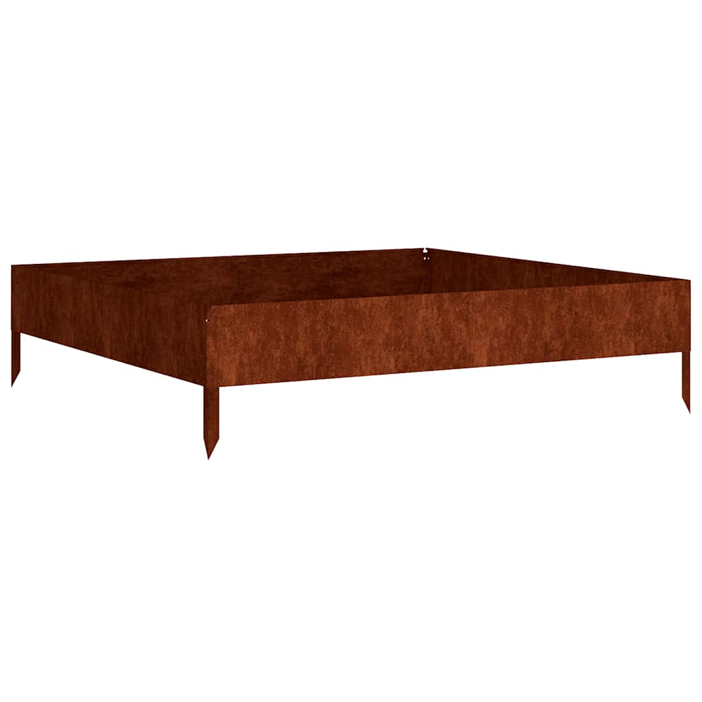 Vidaxl plantenbak 100x100x26 cm cortenstaal