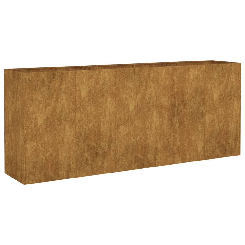 Vidaxl plantenbak verhoogd 200x40x80 cm cortenstaal