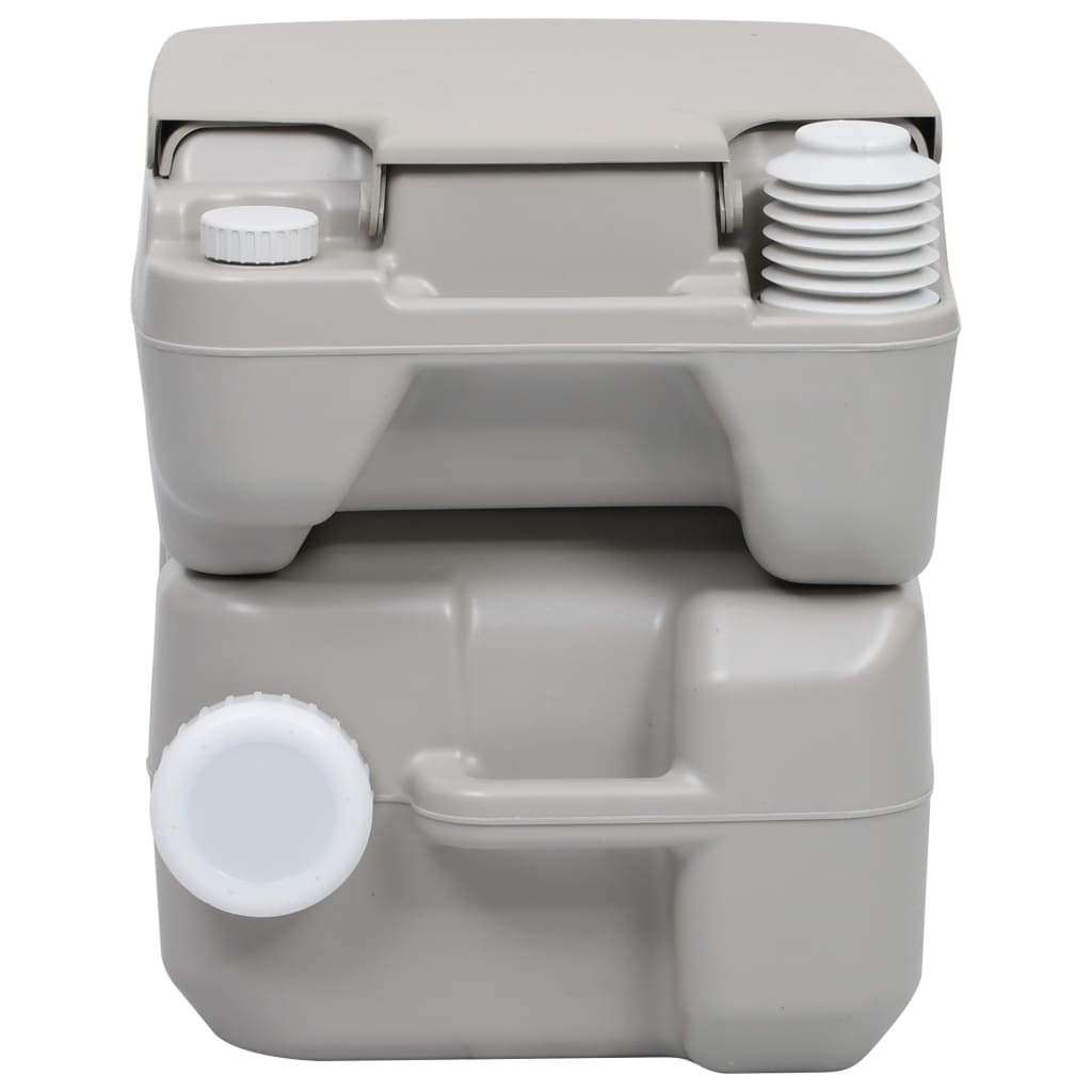 VidaXL Campingtoilet en wasbakset draagbaar