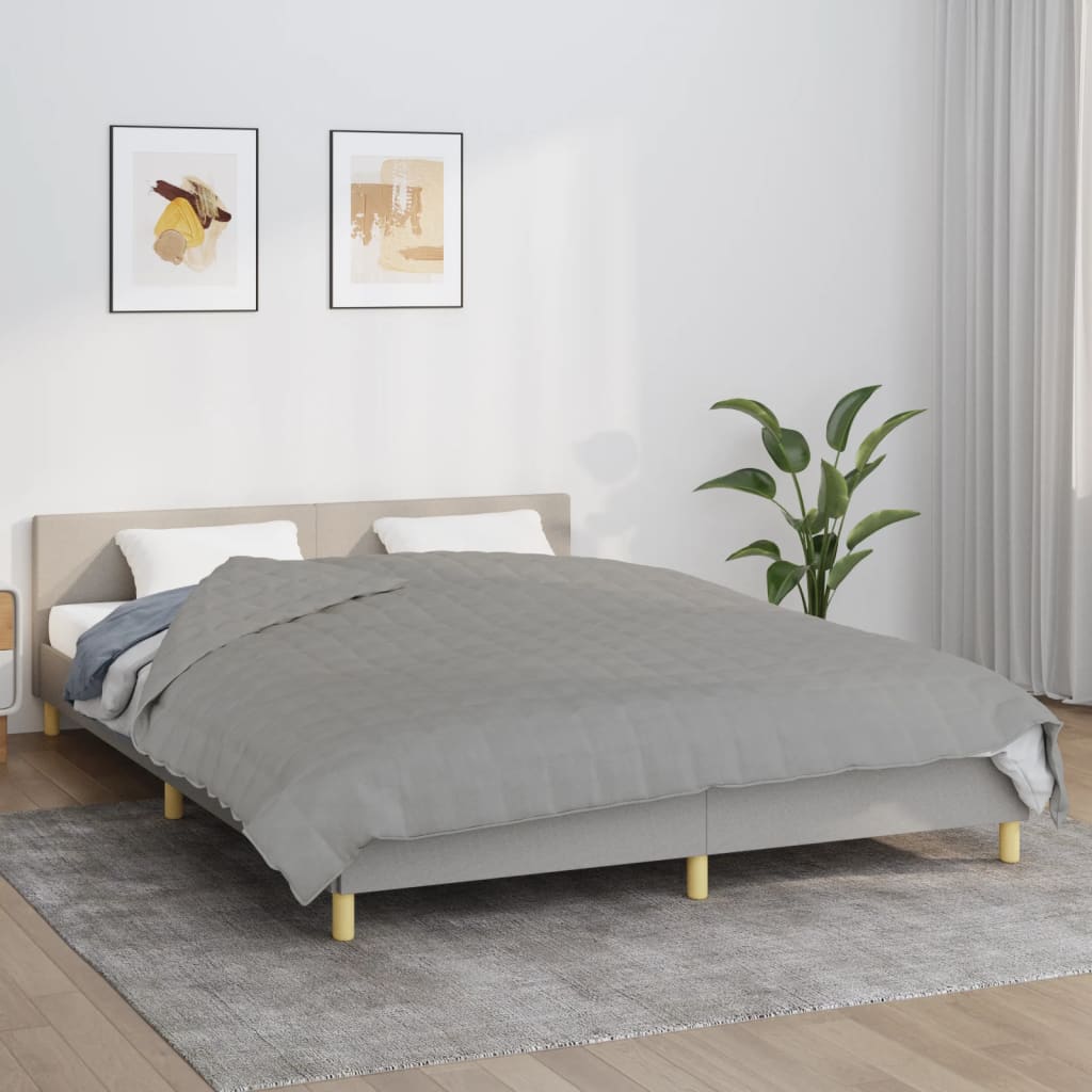 Vidaxl verzweringsdeken 200x220 cm 9 kg stof grijs