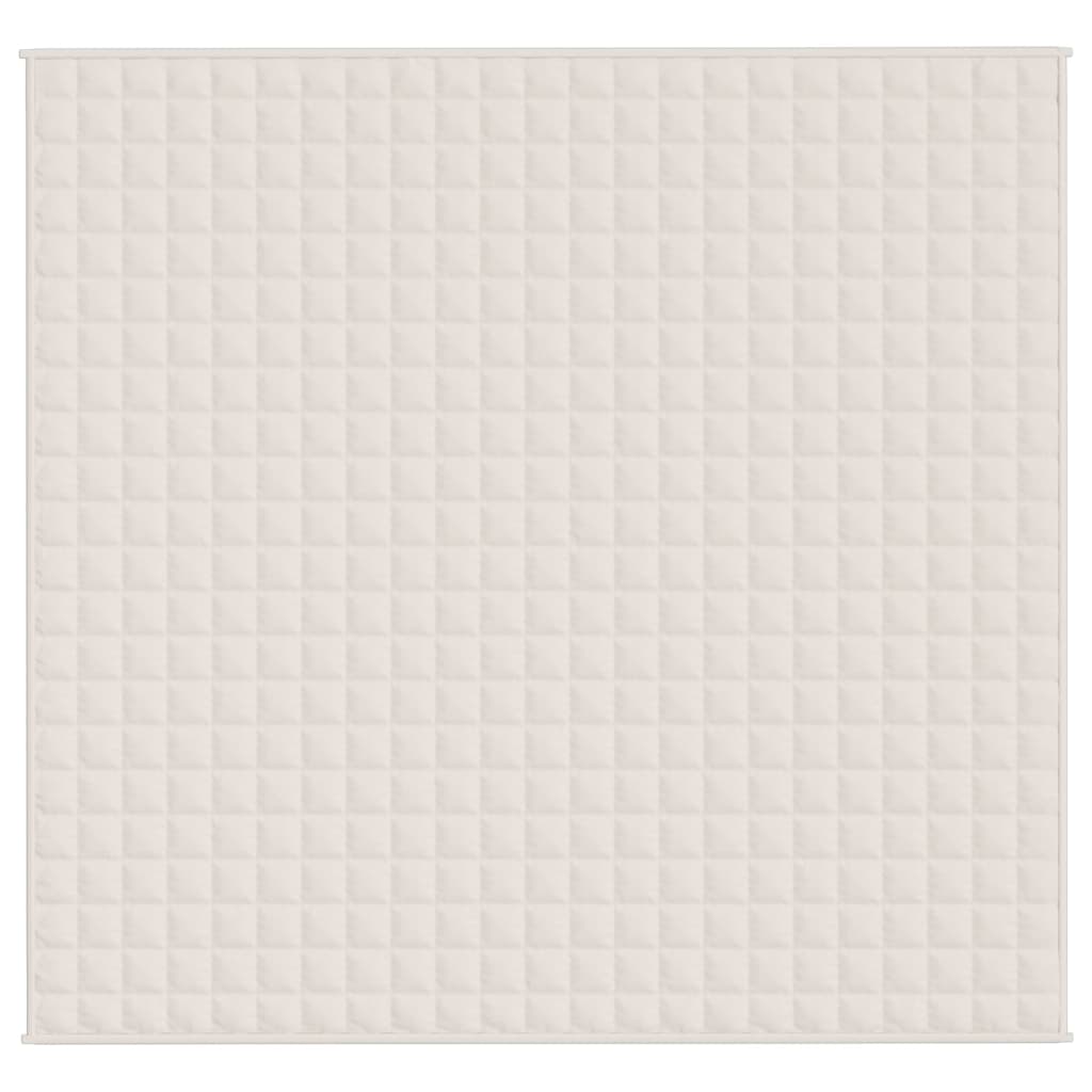 Vidaxl verzwaringsdeken 220x230 cm 11 kg stof lichtcrèmekleurig