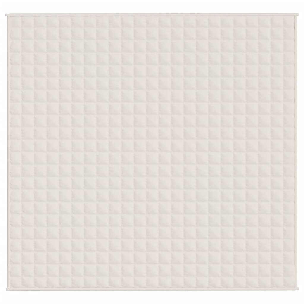 Vidaxl verzweringsdeken 220x240 cm 11 kg stof lichtcrèmekleurig