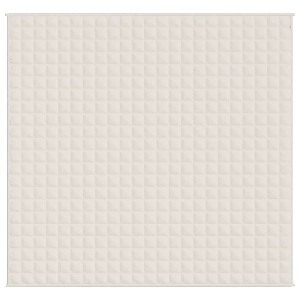 Vidaxl verzweringsdeken 220x240 cm 15 kg stof lichtcrèmekleurig
