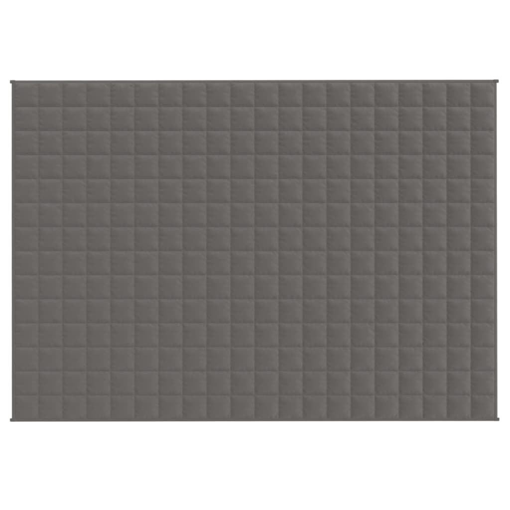 Vidaxl verzweringsdeken 135x200 cm 10 kg stof grijs