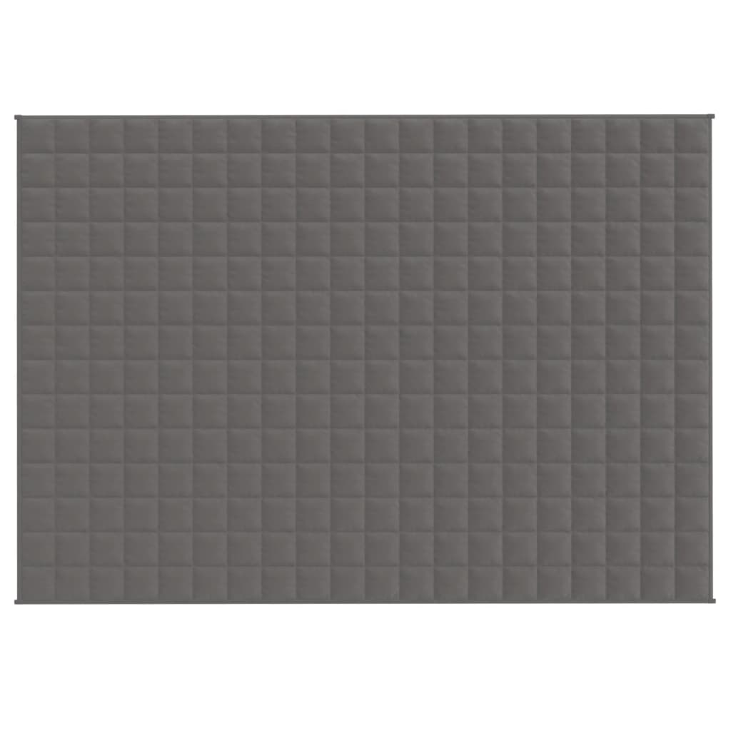 Vidaxl verzwaringsdeken 137x200 cm 10 kg stof grijs
