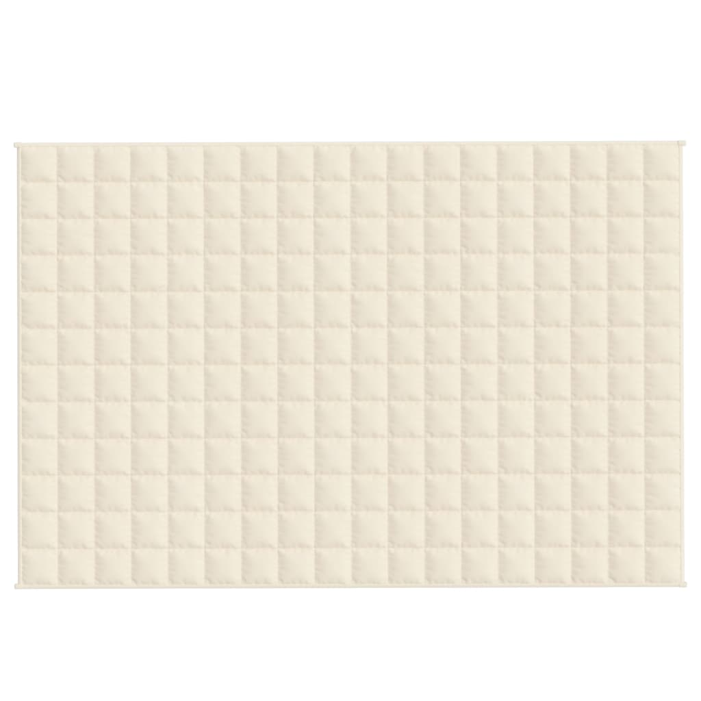 Vidaxl verzwaringsdeken 122x183 cm 9 kg stof lichtcrèmekleurig