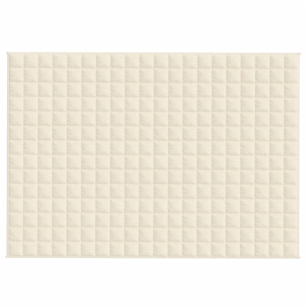 Vidaxl verzweringsdeken 140x200 cm 10 kg stof lichtcrèmekleurig