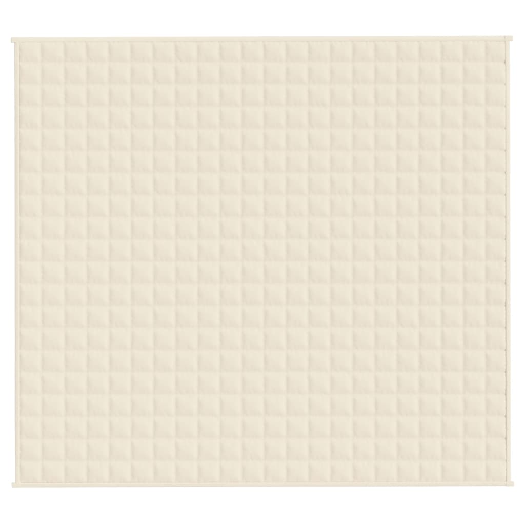 Vidaxl verzwaringsdeken 200x220 cm 13 kg stof lichtcrèmekleurig
