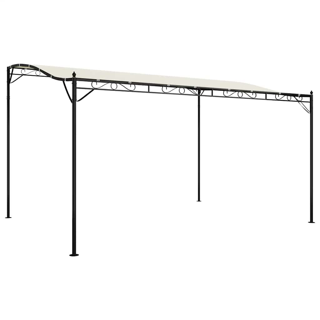 Vidaxl luifel 4x3 m 180 g m² stof en staal crèmekleurig