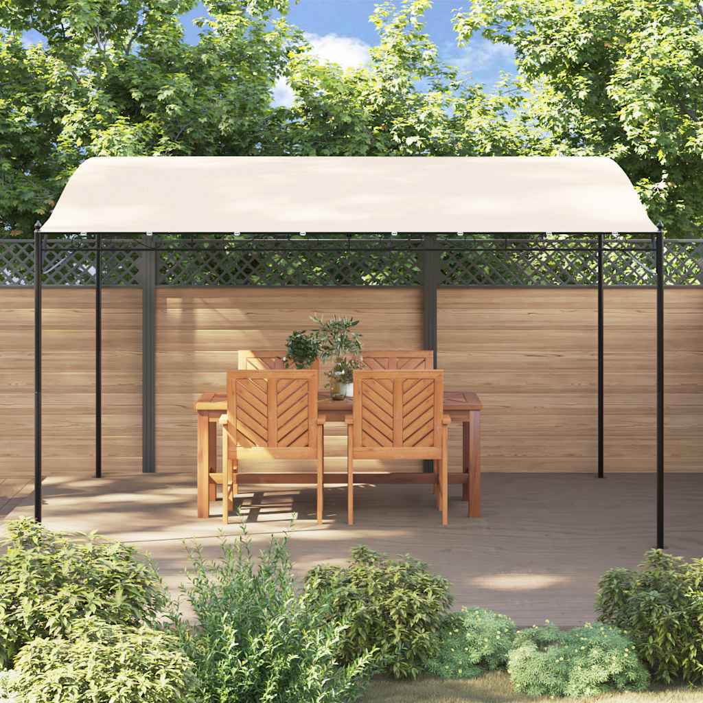 Vidaxl luifel 4x3 m 180 g m² stof en staal crèmekleurig