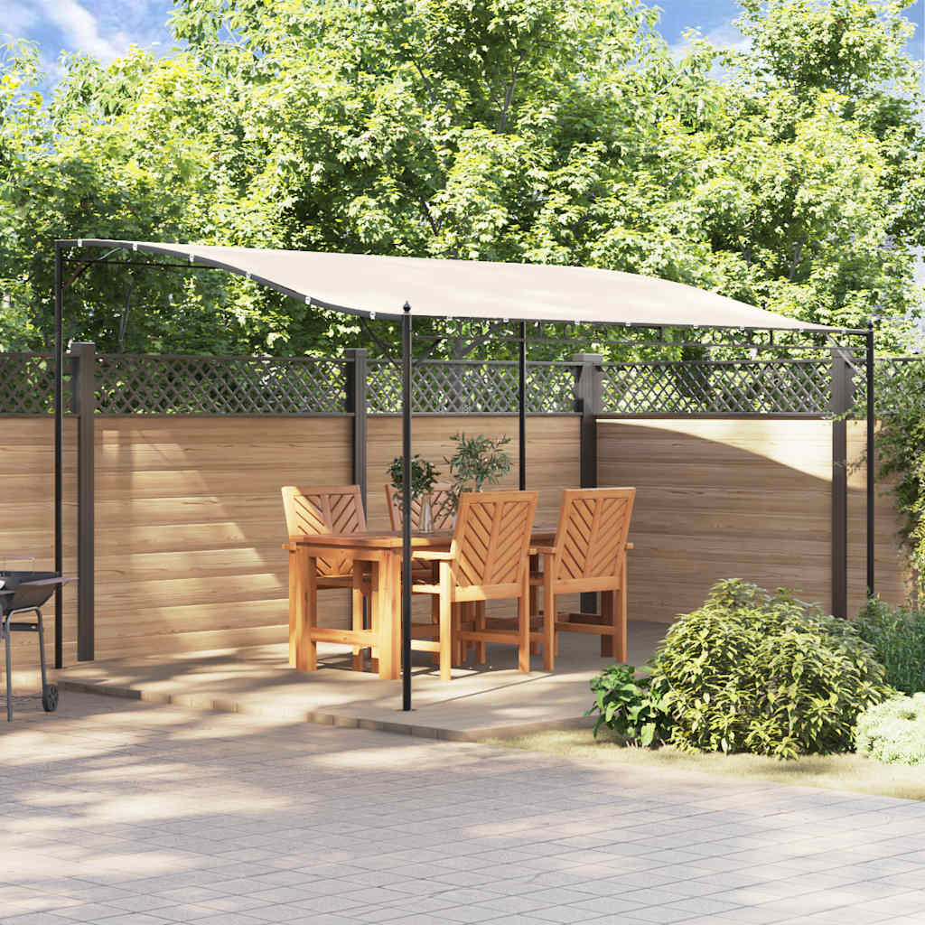 Vidaxl luifel 4x3 m 180 g m² stof en staal crèmekleurig