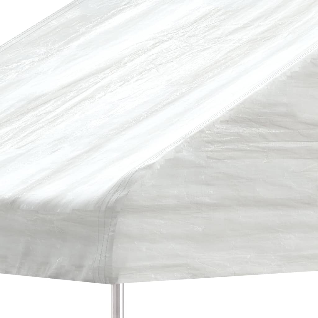 Vidaxl prieel met dak 4,08x2,23x3,22m polyetheen wit
