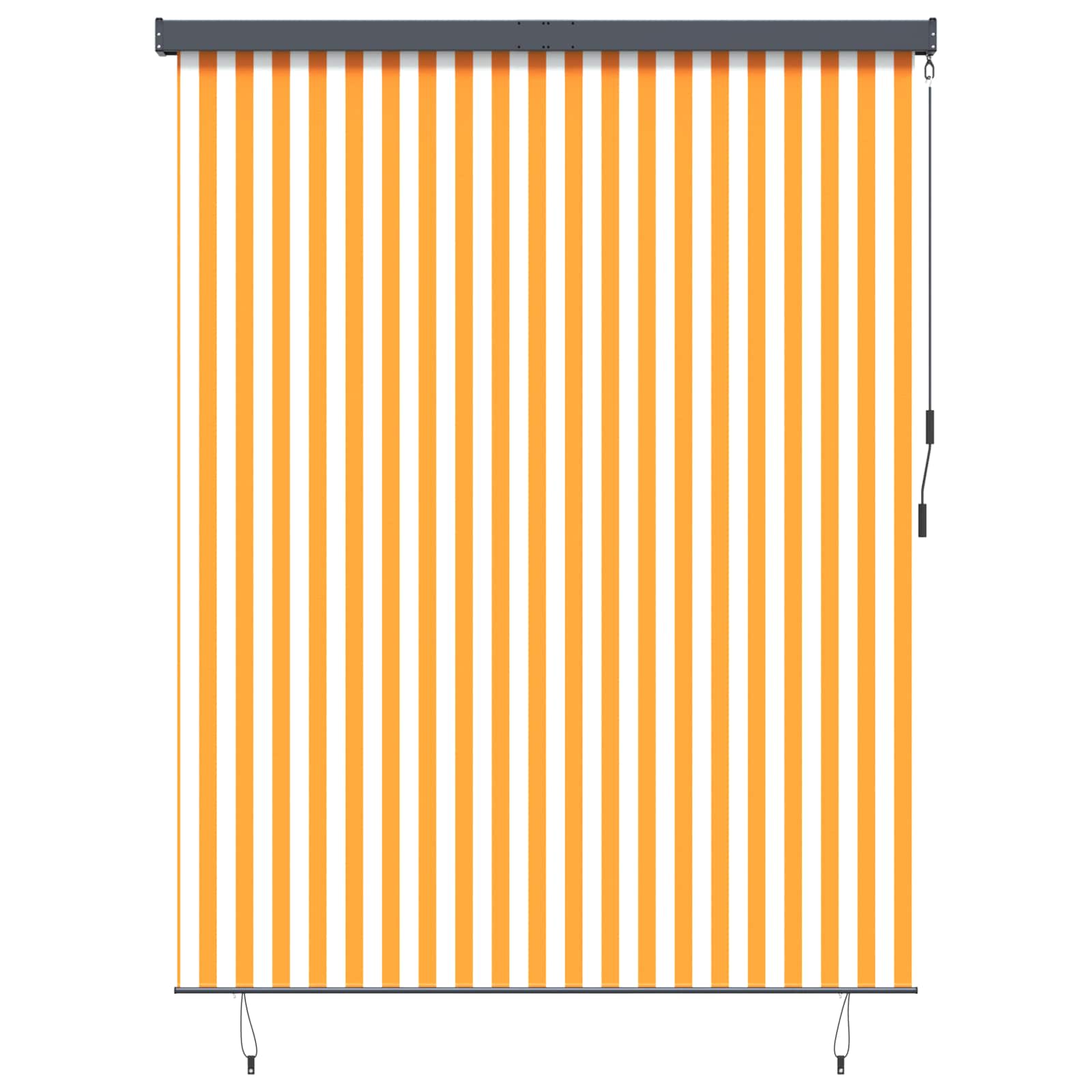 Vidaxl rolgordijn wit en oranje 220 x 250 cm stof en aluminium