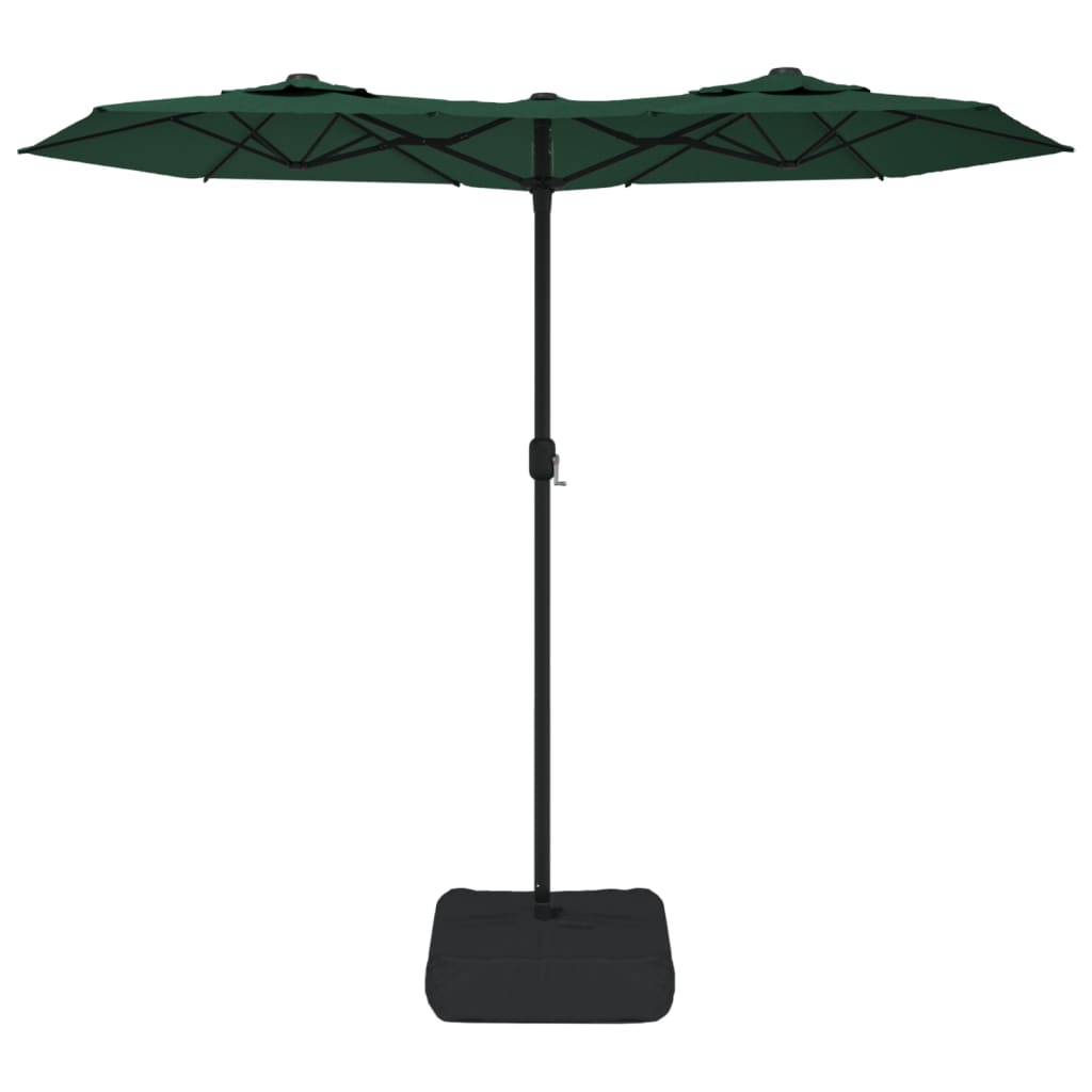 Vidaxl parasol dubbel dak 316x145 cm groen
