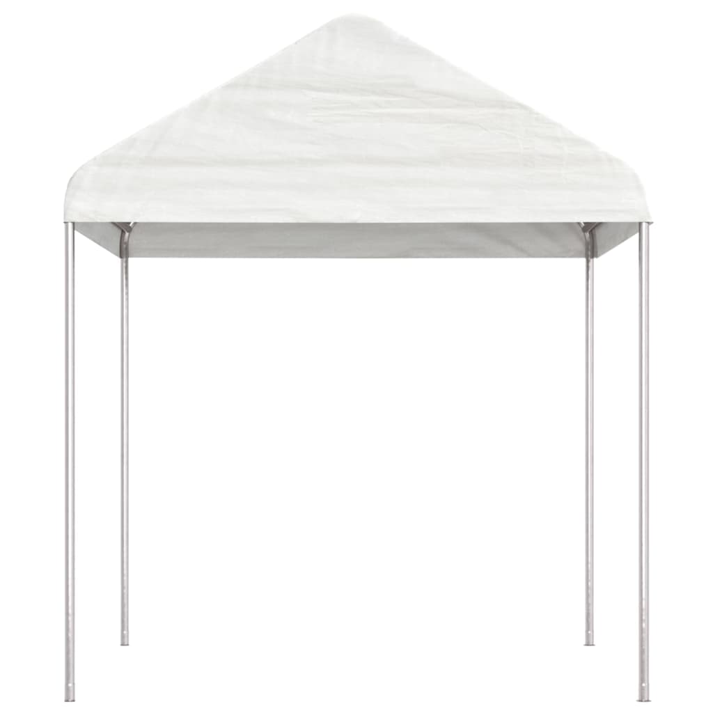 VidaXL Prieel met dak 15,61x2,28x2,69m polyetheen wit