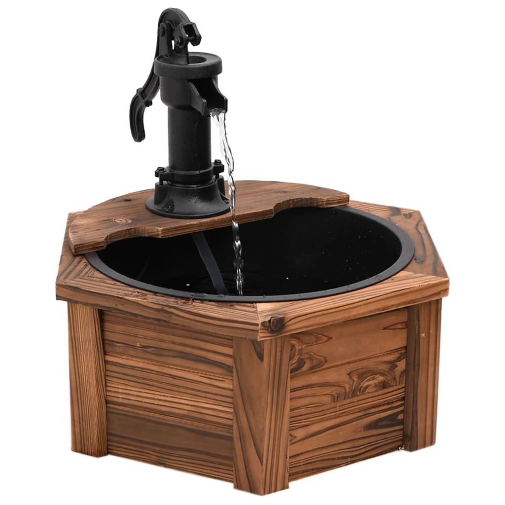 Vidaxl waterfontein met pracht 57x57x53 cm massief vuurhout