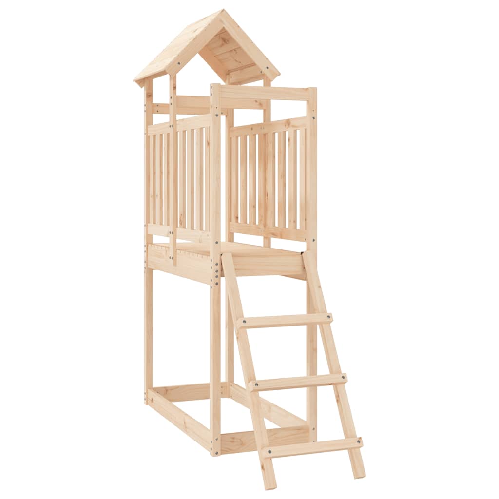 Vidaxl speelhuis 53x110x214 cm massief groenhout