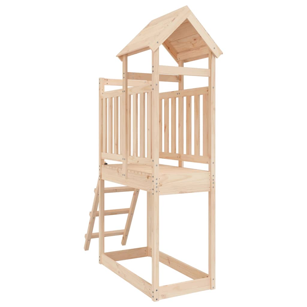Vidaxl speelhuis 53x110x214 cm massief groenhout