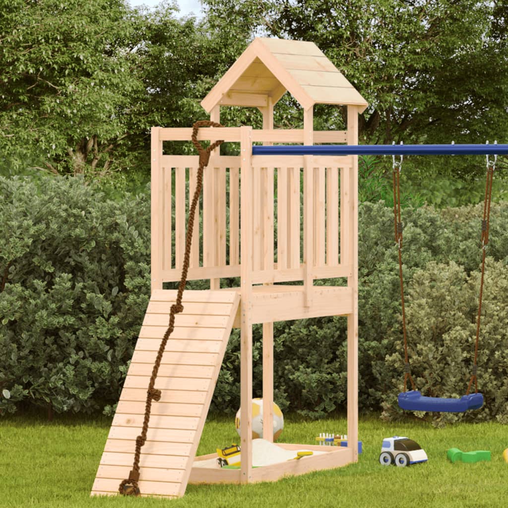 VidaXL Speeltoren 52,5x110,5x214 cm massief groenhout