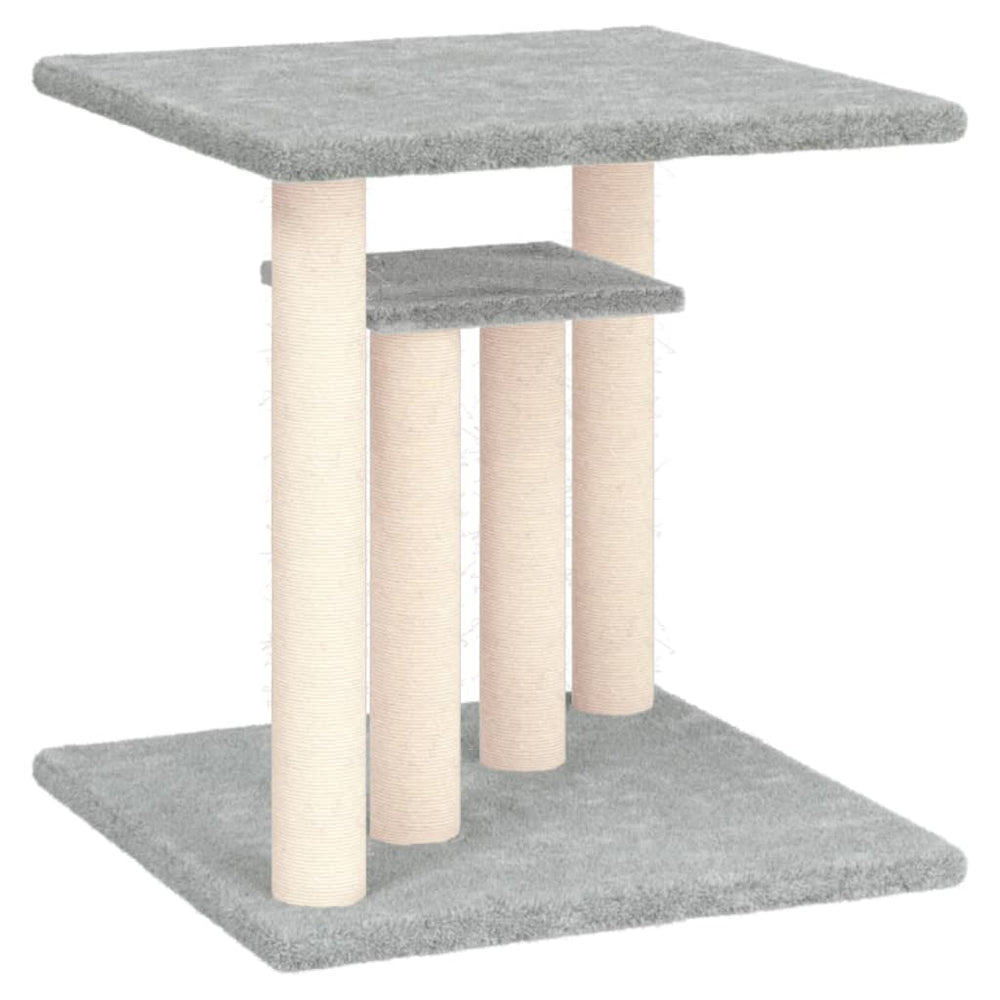 Vidaxl krabpaal met platformen 50 cm lichtgrijs