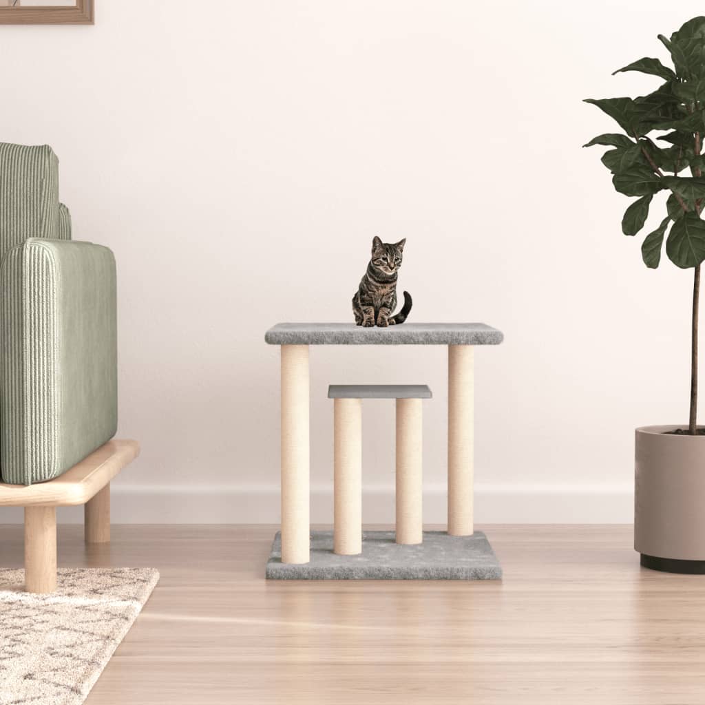 Vidaxl krabpaal met platformen 50 cm lichtgrijs