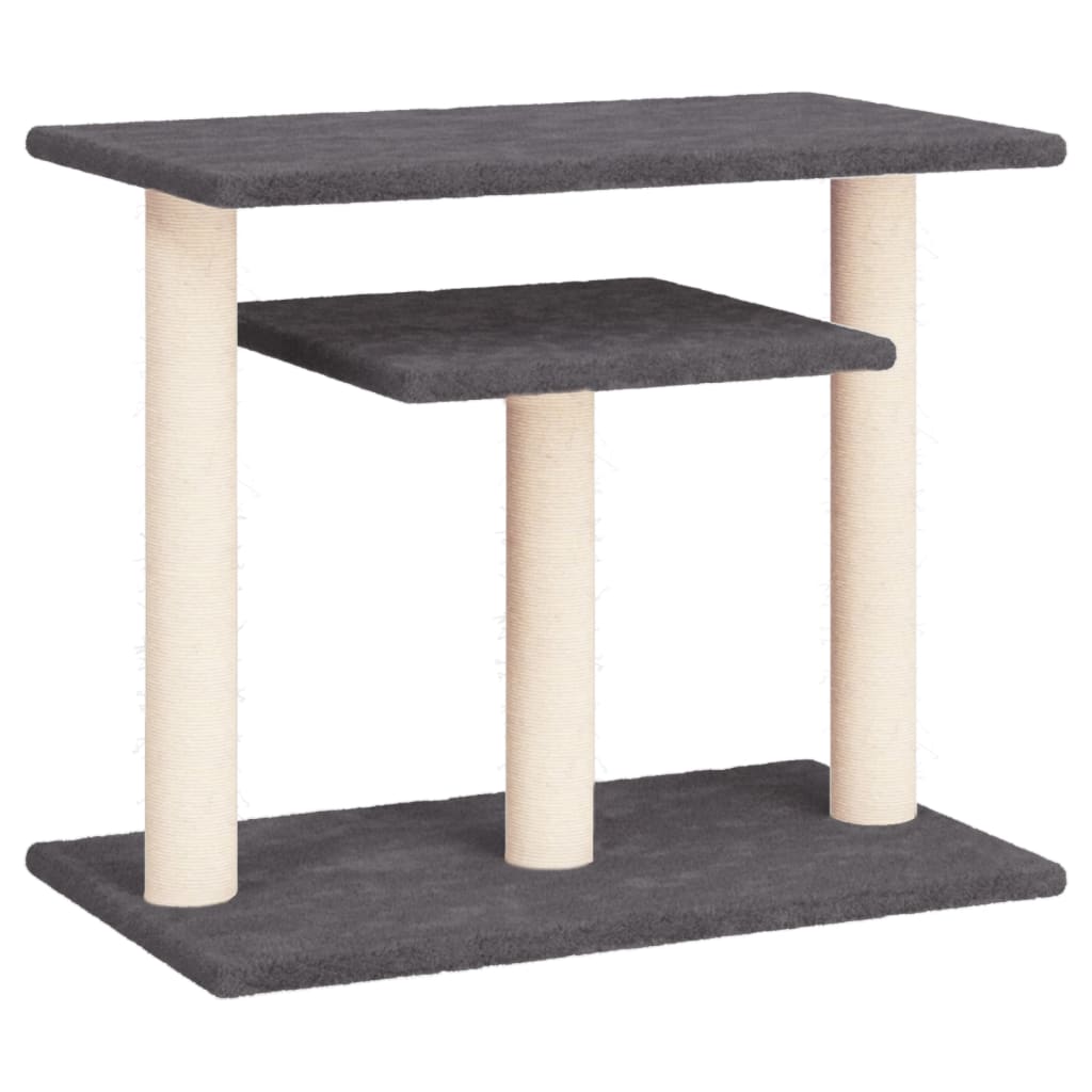 VidaXL Krabpaal met plateaus 62,5 cm donkergrijs