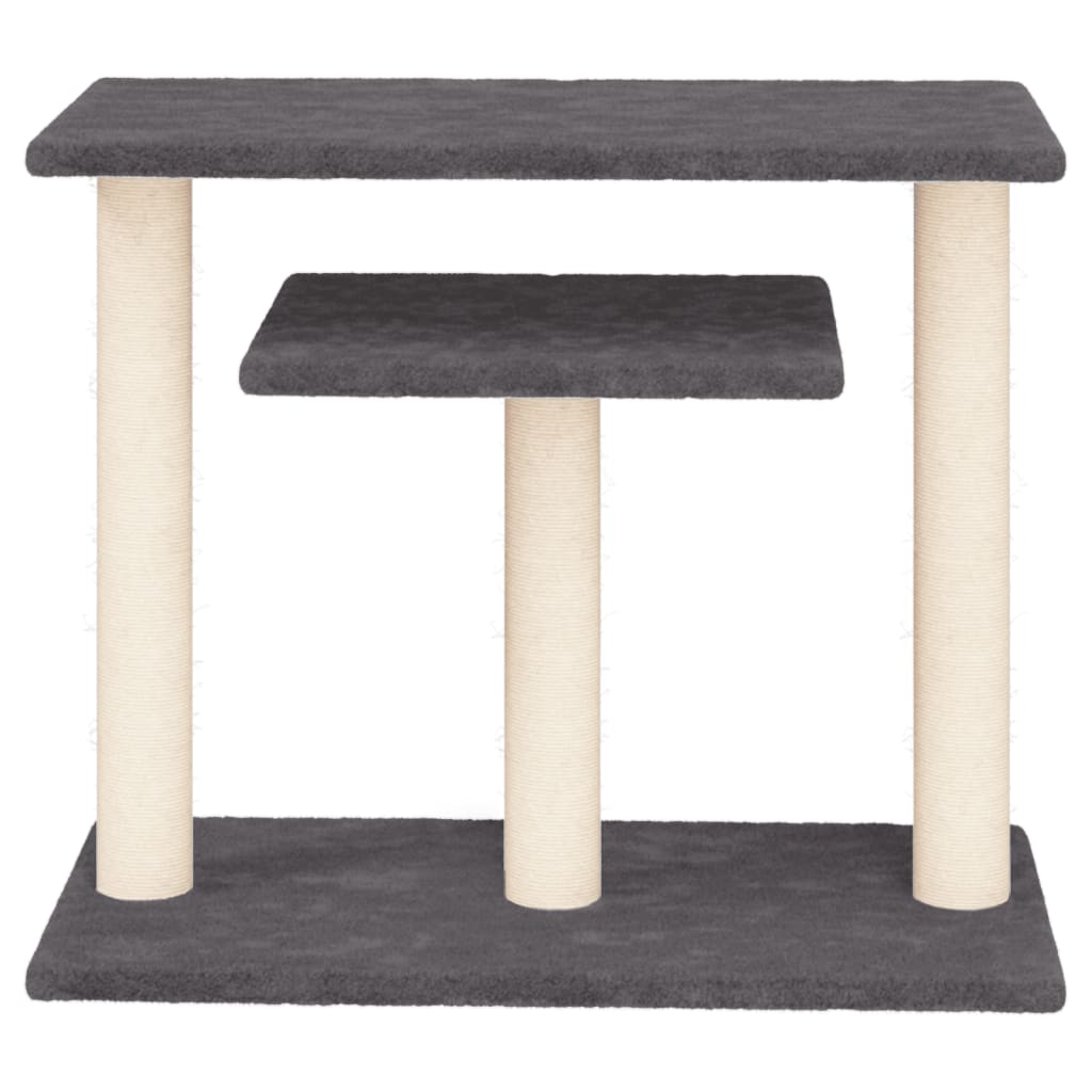 VidaXL Krabpaal met plateaus 62,5 cm donkergrijs