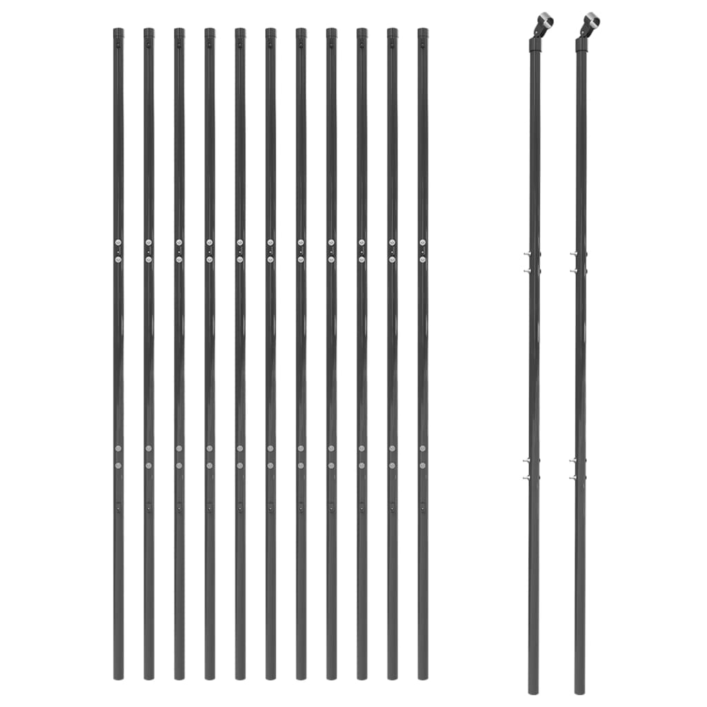 VidaXL Gaashek 1,8x25m antracietkleurig