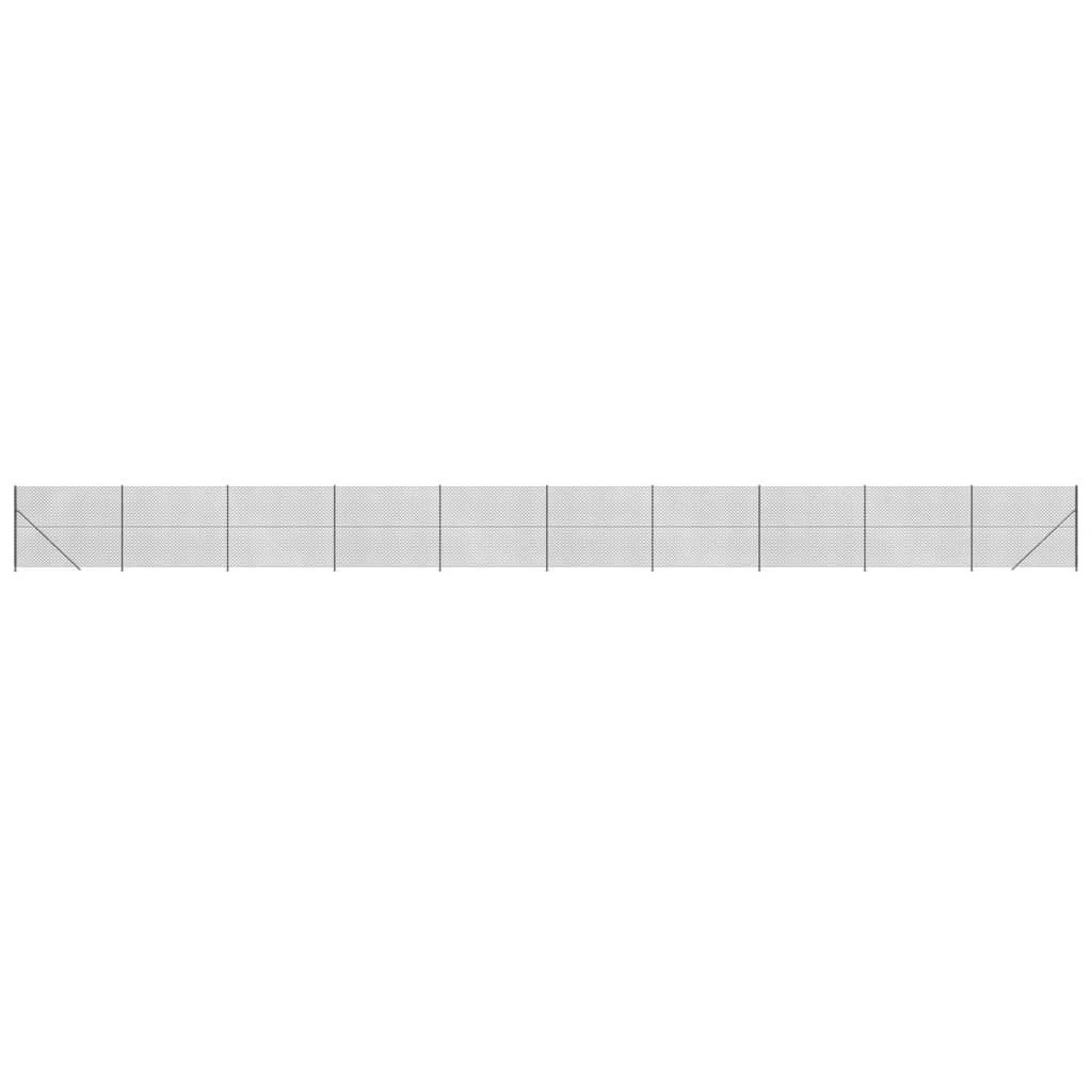 VidaXL Gaashek met flens 2,2x25m antracietkleurig