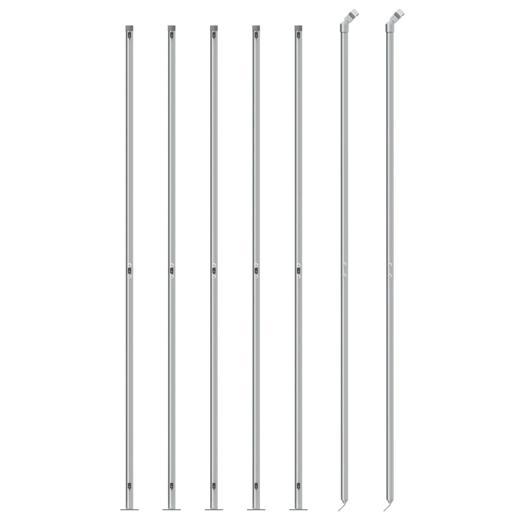Vidaxl gaashek met flens 1,6x10 m zilverkleurig