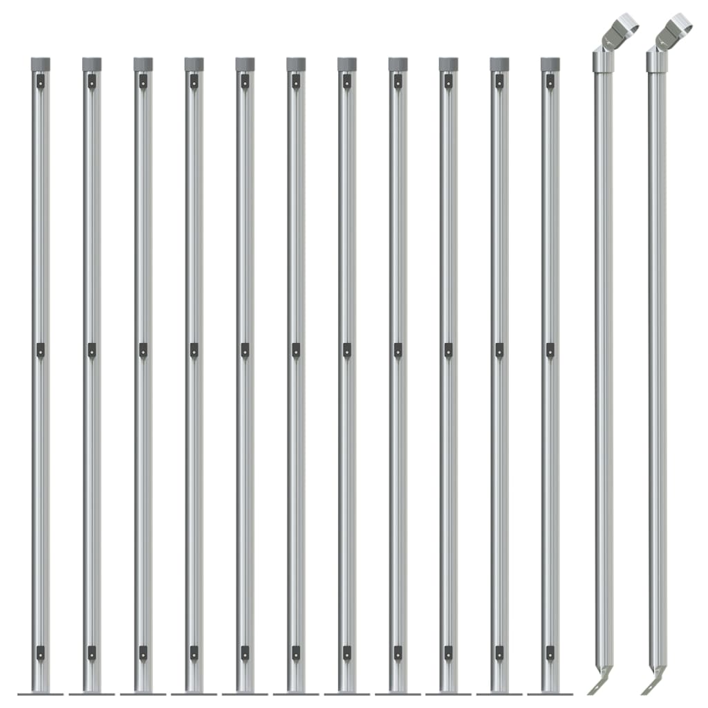 VidaXL Gaashek met flens 1,1x25m zilverkleurig
