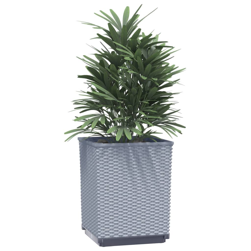Vidaxl plantenbakken 4 st 30x30x37 cm polypropeen lichtgrijs
