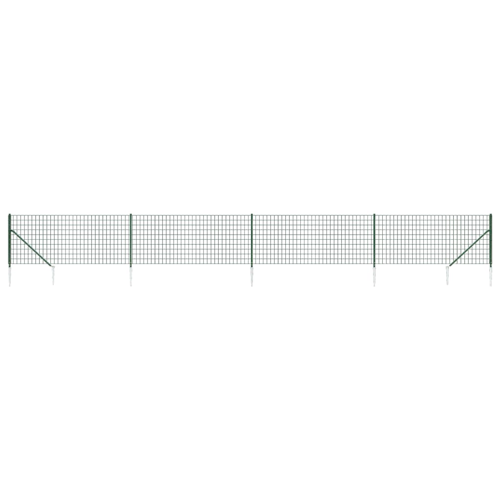 Vidaxl draadgaashek met grondankers 1x10 m groen