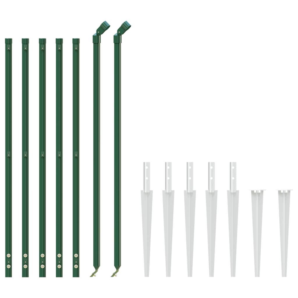 Vidaxl draadgaashek met grondankers 1x10 m groen
