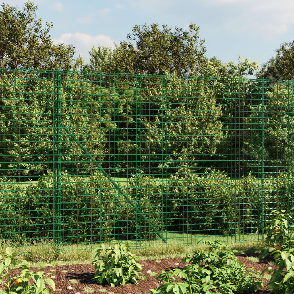 Vidaxl draadgaashek met flens 2x10 m groen
