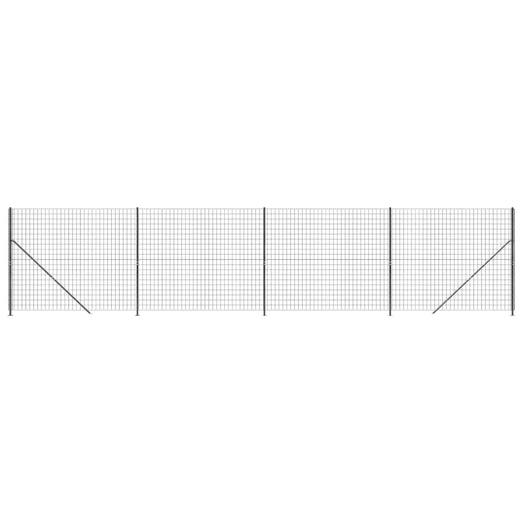 Vidaxl draadgaashek met flens 1,6x10 m antracietkleurig