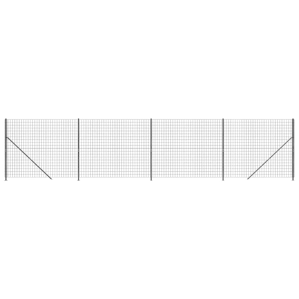 Vidaxl draadgaashek met flens 2,2x10 m antracietkleurig