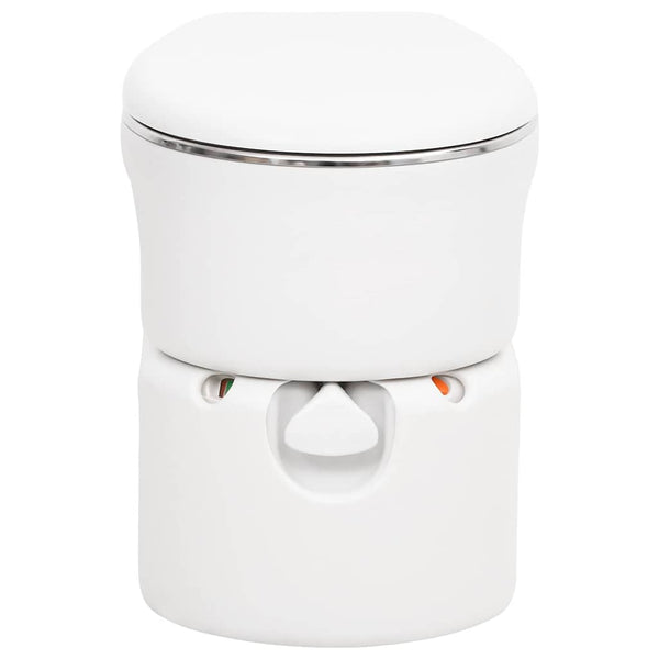 Vidaxl campingtoilet geïntegreerd 24+17 l hdpe en staal wit