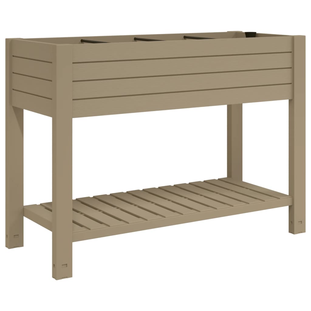 Vidaxl plantenbak 110x45x79 cm polypropeen lichtbruin