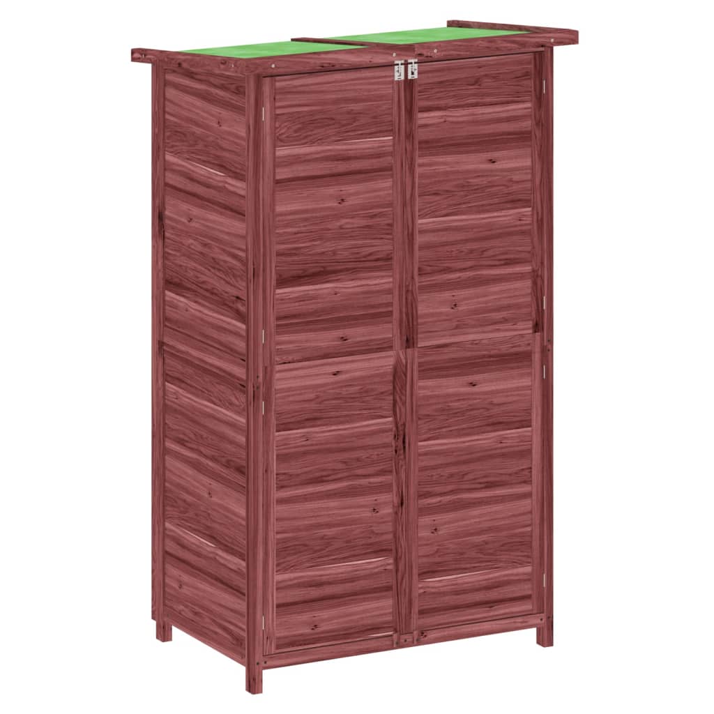 Vidaxl tuinschuur 83x57x140 cm massief groenhout mokkakleurig