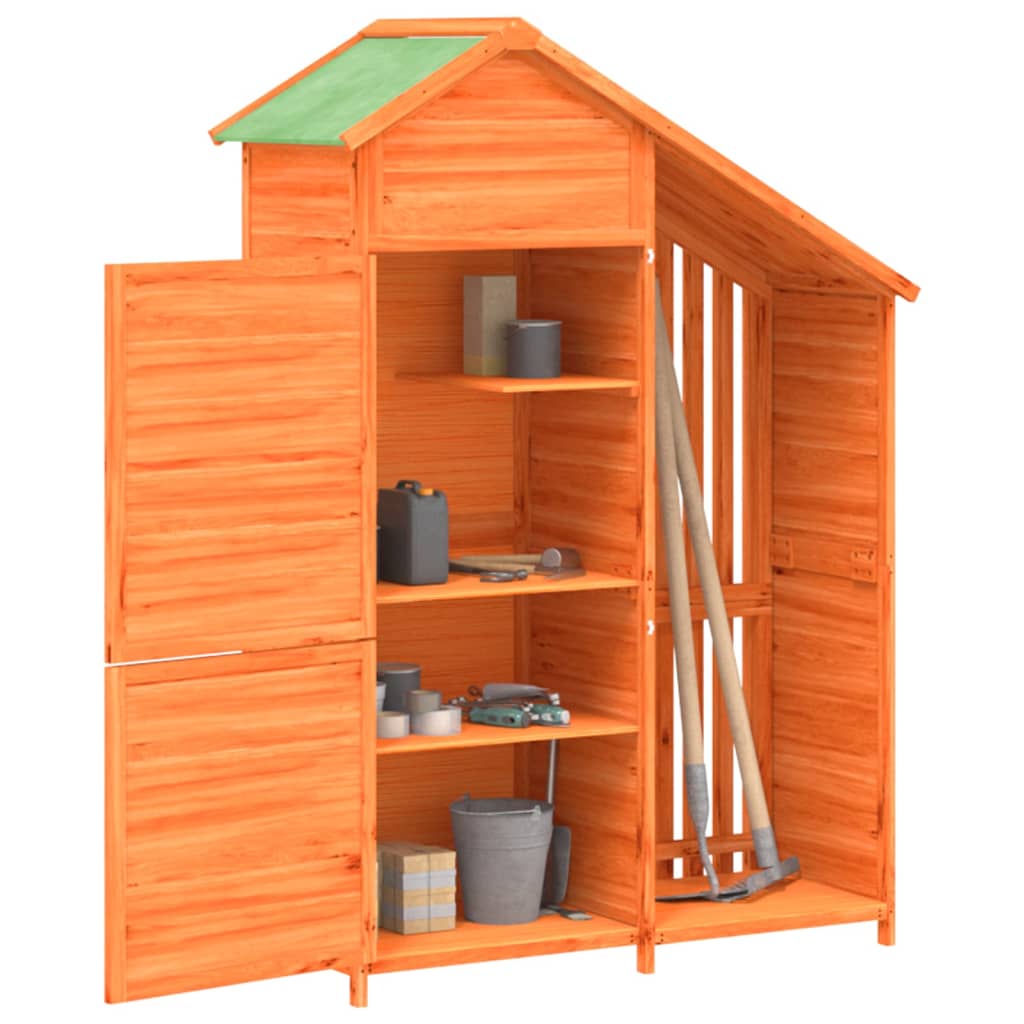 VidaXL Tuinschuur 120x53,5x170 cm massief groenhout bruin