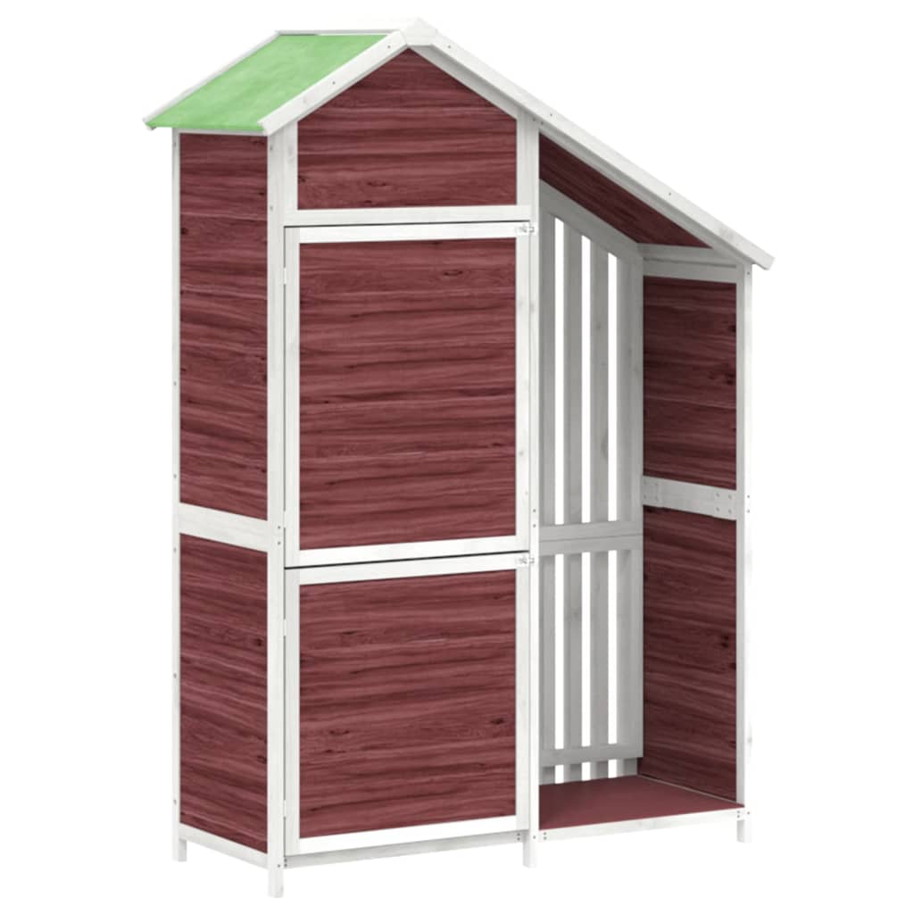 VidaXL Tuinschuur 120x53,5x170 cm massief groenhout mokkakleurig