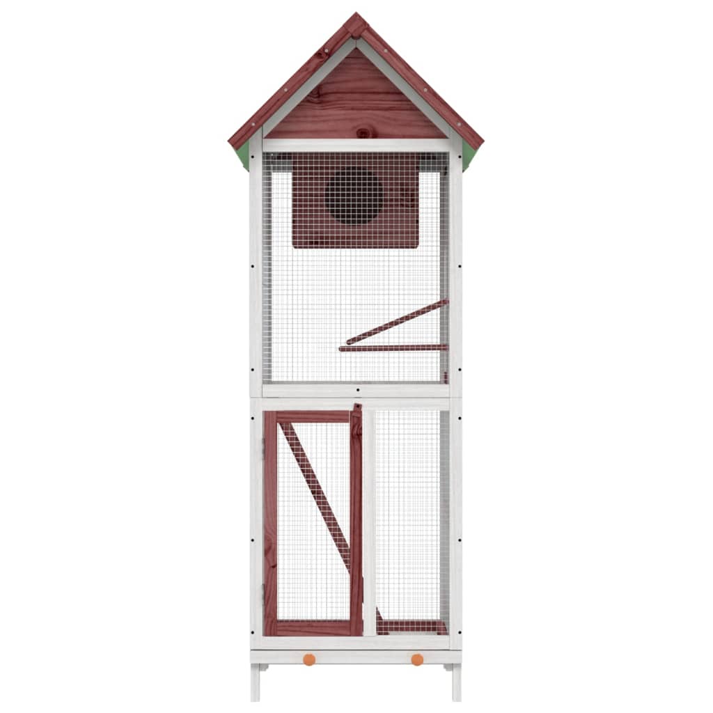 Vidaxl volière 60x58,5x160 cm massief groenhout mokkakleurig