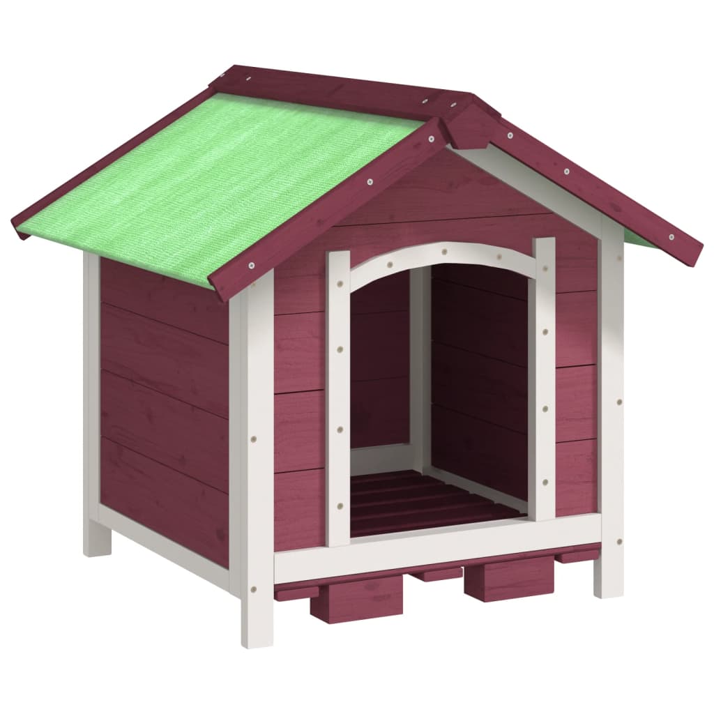 Vidaxl hondenhok 65x65x61,5 cm massief groenenhout mokkakleurig