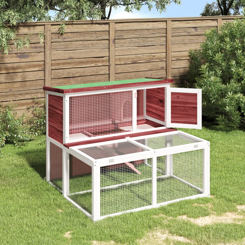 Vidaxl konijnenhok 102x90x84,5 cm massief groenhout mokkakleurig