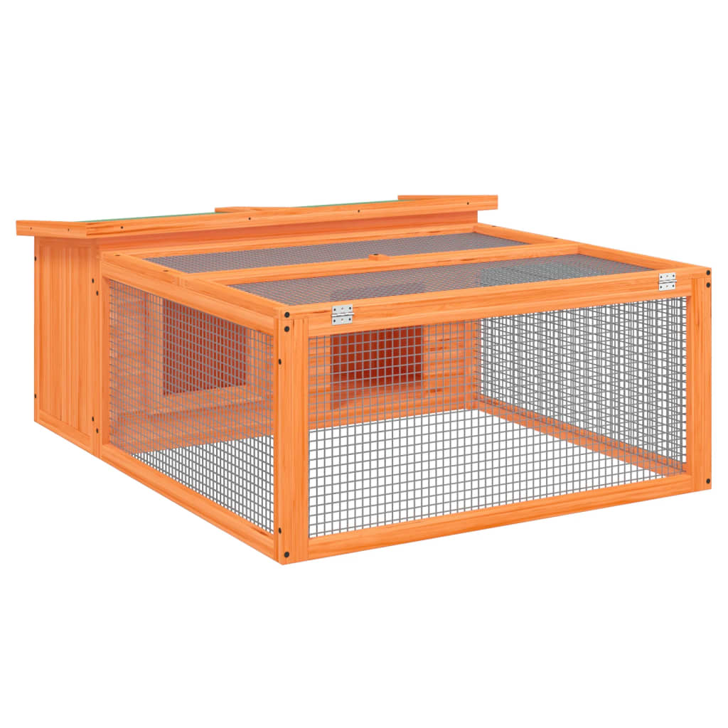 Vidaxl konijnenhok 117,5x97x47,5 cm massief groenenhout bruin