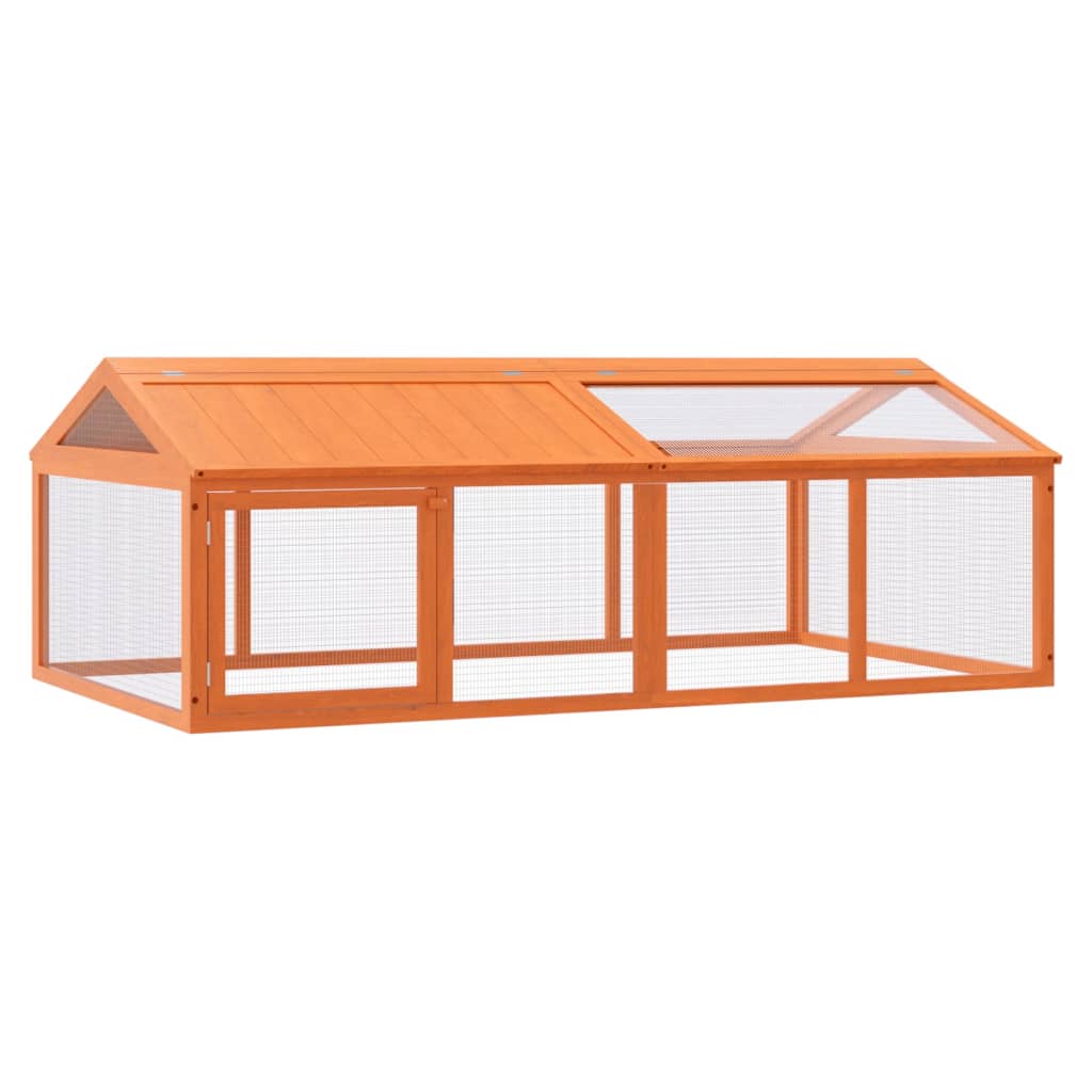 Vidaxl dierenren 200x112,5x74 cm massief groenhout bruin