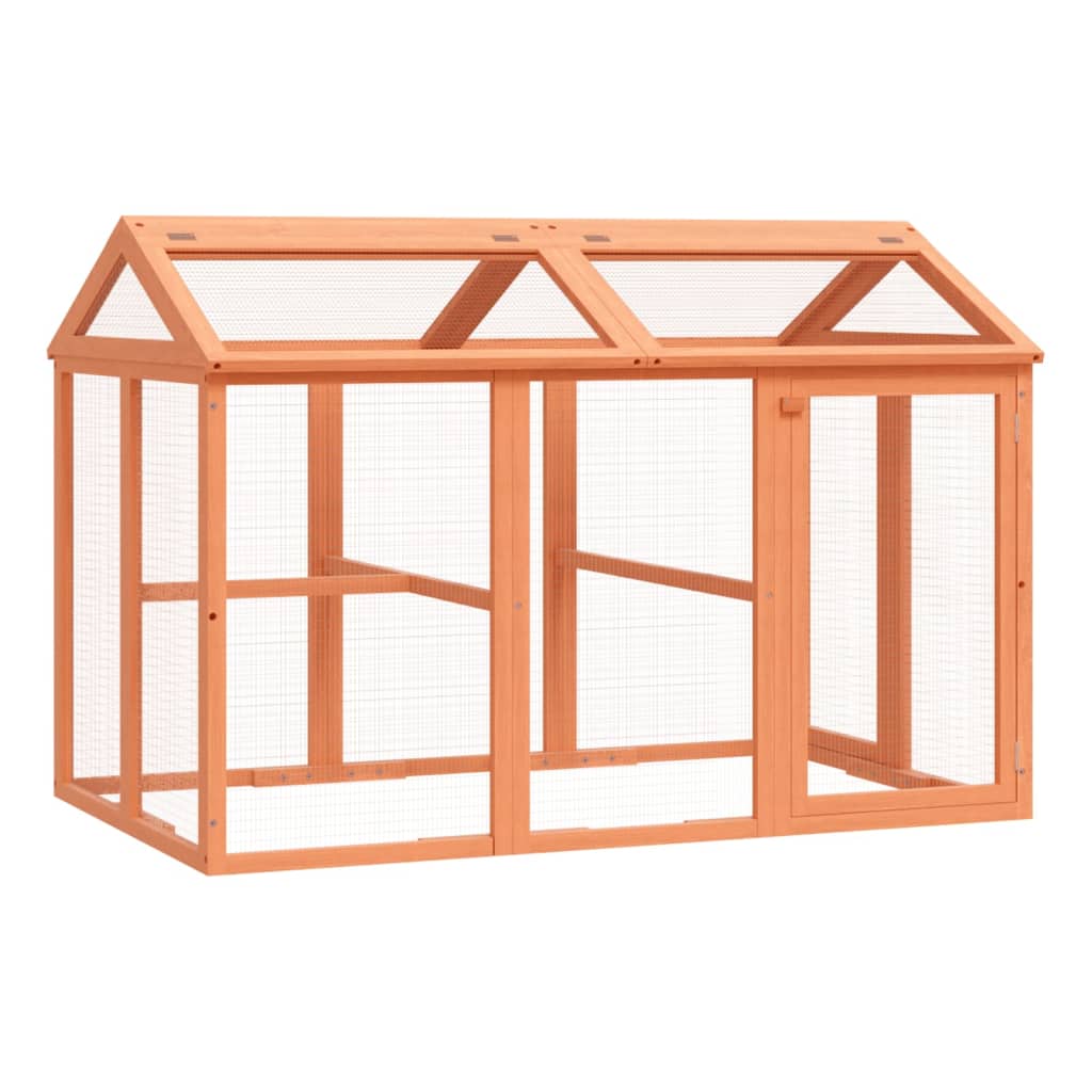 Vidaxl dierenren 141x94x104 cm massief groenhout bruin