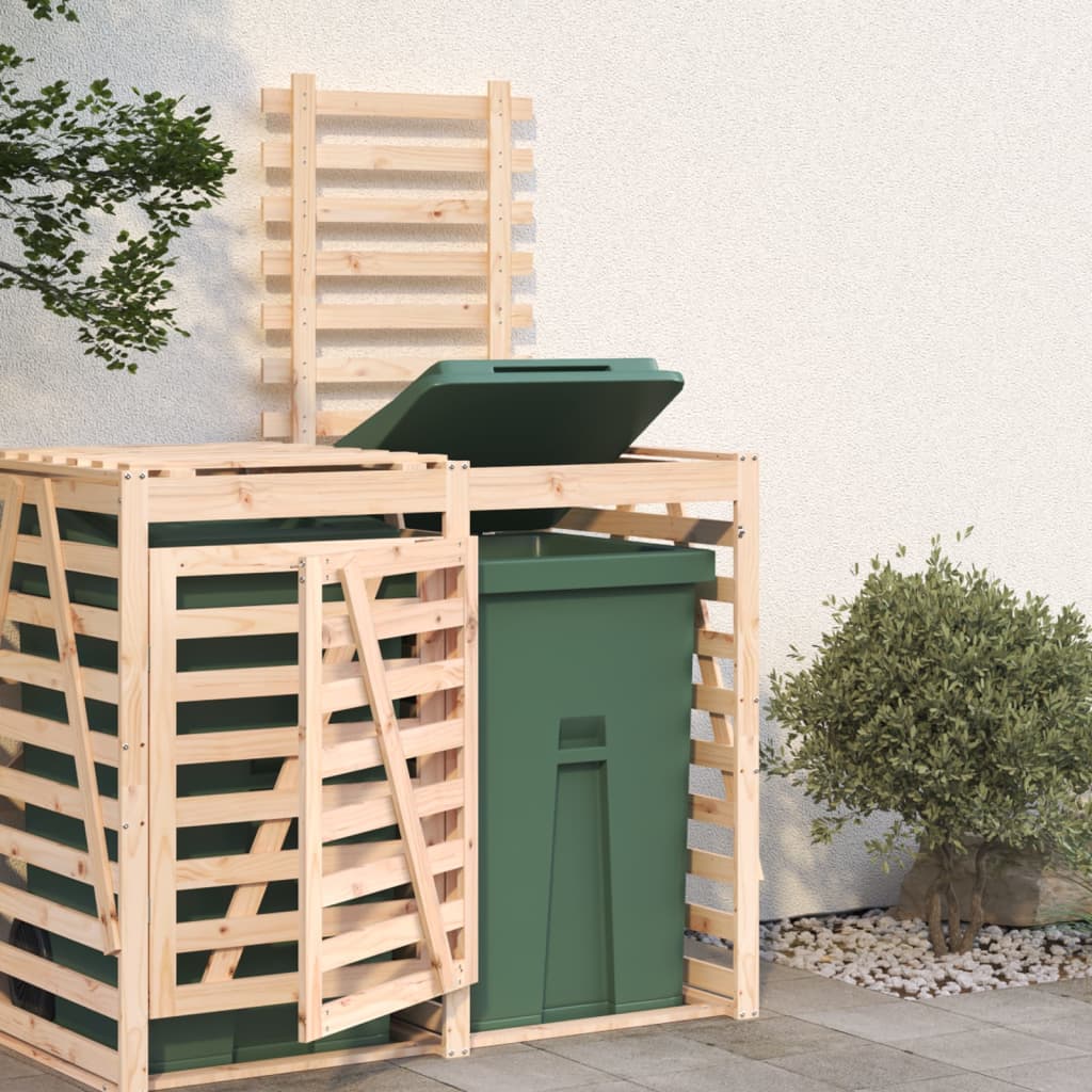 Vidaxl containerberging verlengstuk massief groenenhout