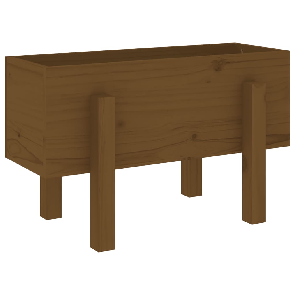 VidaXL Plantenbak 62x30x38 cm massief groenhout honingbruin
